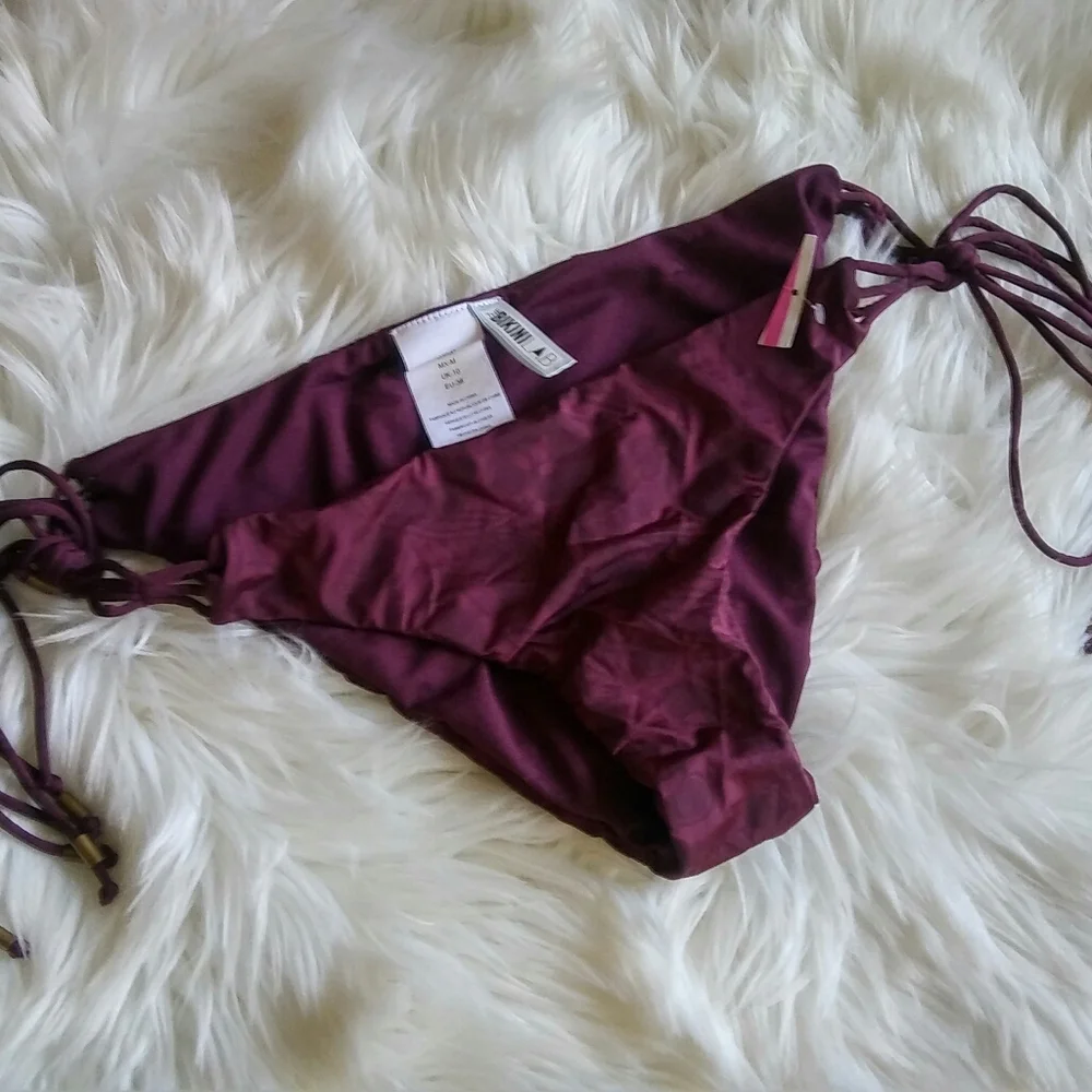 The Bikini Lab Tie Side Hipstar Bikini Bottoms M